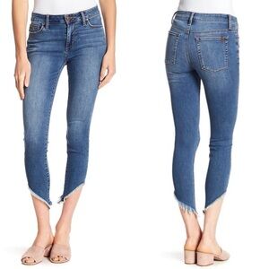 Joes jeans icon frayed hem ankle skinny jeans sz24